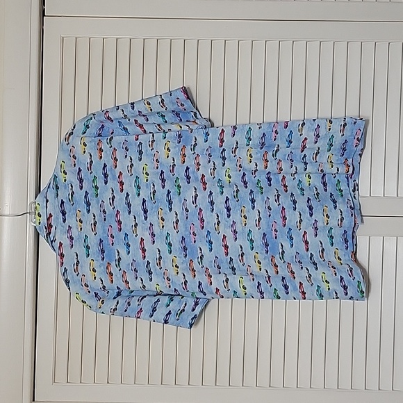 Car themed short sleeve shirt L - Picture 3 of 4